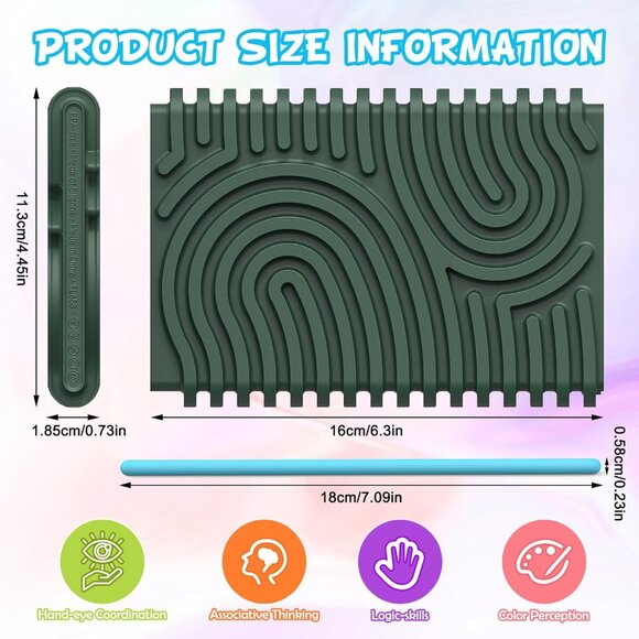 Silicone Fidget Toy for Kids & Adults 3D Pattern(1 Pcs(Any Coor)) - Picture 2 of 9